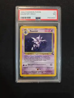 1999 Pokemon Fossil Haunter Holo Rare Unlimited #6/62 PSA 7 - Image 1