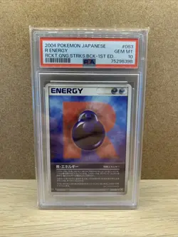 PSA 10 R Energy #83 Rocket Gang Strikes Back - 1st Ed- 2004 Japanese Pokemon TCG - Image 1