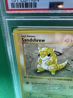 1999 POKEMON BASE SET 1ST EDITION #62 SANDSHREW PSA 8 - Image 2