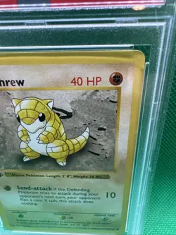 1999 POKEMON BASE SET 1ST EDITION #62 SANDSHREW PSA 8 - Image 3