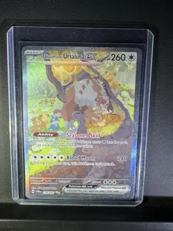 Pokemon TCG Bloodmoon Ursaluna EX Twilight Masquerade Special Illustration Rare - Image 1