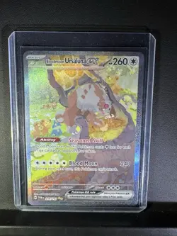 Pokemon TCG Bloodmoon Ursaluna EX Twilight Masquerade Special Illustration Rare - Image 3