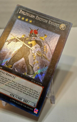 Evilswarm Exciton Knight LVAL-EN056 Secret Rare 1st Ed FOIL BLEED Yugioh 5145 - Image 3