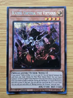 Yugioh Blazing Cartesia, the Virtuous MP23-EN162 Prismatic Secret Rare 1st Ed NM - Image 1