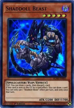 Yugioh! LP Shaddoll Beast - BLHR-EN083 - Ultra Rare - 1st Edition Lightly Played - Image 1