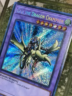 Yugioh GAIA THE DRAGON CHAMPION Secret Rare LOB-EN125 - Image 1