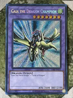 Yugioh GAIA THE DRAGON CHAMPION Secret Rare LOB-EN125 - Image 2
