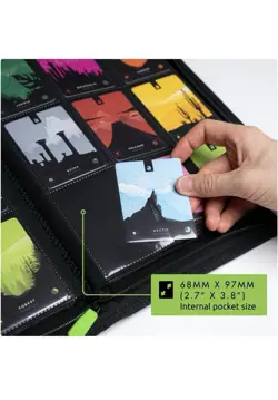 Vault X 9 Pocket Zip Binder, 360 Cards, Exo-Tec Material, 20 Side-Loading Pages - Image 2
