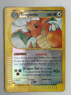 Dragonite 9/165 Expedition Pokemon HP Damaged Holo Rare WOTC E-Reader - Image 1