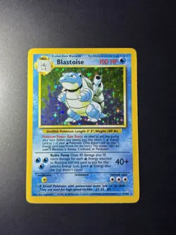 Wizards Pokemon TCG Blastoise 2/102 Base Set Holo Rare HP100 English - Image 1