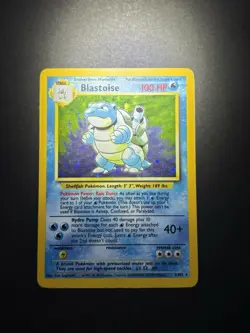 Wizards Pokemon TCG Blastoise 2/102 Base Set Holo Rare HP100 English - Image 2