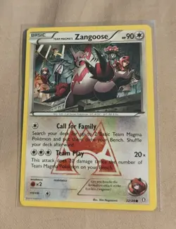 Pokemon TCG Team Magma's Zangoose 22/34 Double Crisis Regular NM/LP+ Card - Image 1