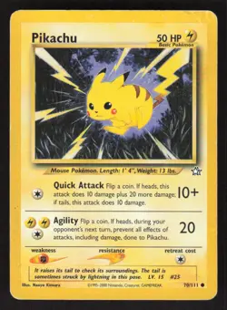 Pokemon TCG Neo Genesis Pikachu #070/111 - Image 1