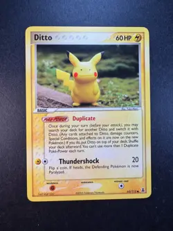 2005 Pokemon Ditto (Pikachu) 63/113 Ex Delta Species Non-Holo Regular. - Image 1