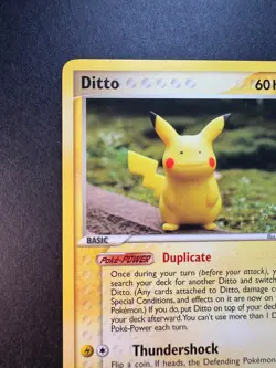 2005 Pokemon Ditto (Pikachu) 63/113 Ex Delta Species Non-Holo Regular. - Image 2