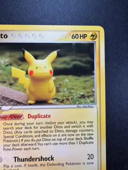2005 Pokemon Ditto (Pikachu) 63/113 Ex Delta Species Non-Holo Regular. - Image 3