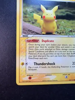 2005 Pokemon Ditto (Pikachu) 63/113 Ex Delta Species Non-Holo Regular. - Image 4