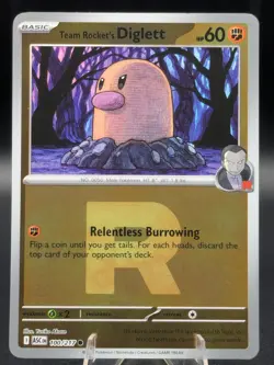 Team Rocket's Diglett (Team Rocket) 100/217 Holo Ascended Heroes Pokemon NM - Image 1