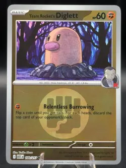 Team Rocket's Diglett (Energy Symbol Pattern) 100/217 Ascended Heroes Pokemon NM - Image 1