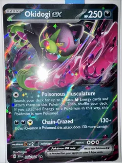 Okidogi EX 036/064 Shrouded Fable Double Rare Pokemon TCG Card - Image 1