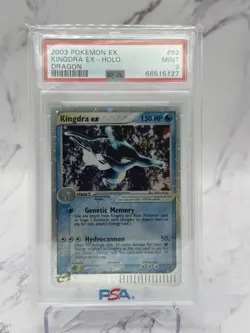 2003 POKEMON EX DRAGON #92 KINGDRA EX-HOLO PSA 9 - Image 1