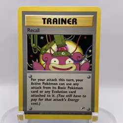 Recall 116/132 Gym Heroes LP Uncommon WOTC Pokemon TCG Vintage Single - Image 1