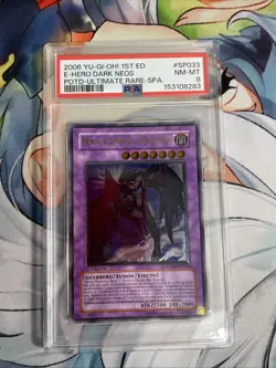Yu-gi-oh Elemental Hero Dark Neos 1st Ultimate POTD-SP033 Psa 8 - Image 1