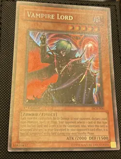 Yu-Gi-Oh! Dark Crisis Vampire Lord Secret Rare 1st Edition #DCR-000 - Image 4