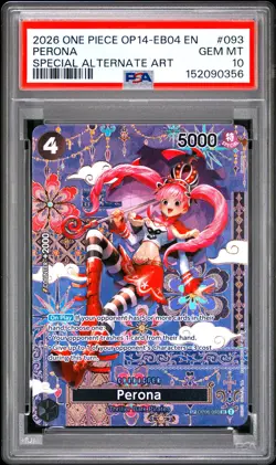 2026 One Piece Op14-093 Eb04 Azure Sea's Perona Special Alt Art PSA 10 #093 - Image 1