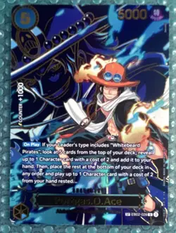 Bandai One Piece CCG Portgas D. Ace SP Holo English op 13 - Image 1