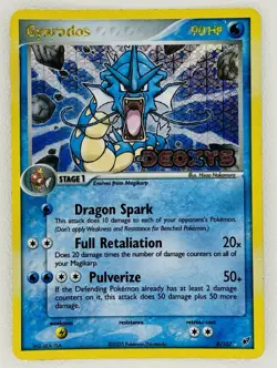 Pokemon TCG 2005 Gyarados Rare Holo Card #8/107 EX Deoxys Stamped Short Print - Image 1