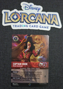 Disney Lorcana Into Inklands Enchanted Captain Hook Master Swordsman EN NM Rare - Image 1