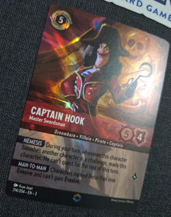 Disney Lorcana Into Inklands Enchanted Captain Hook Master Swordsman EN NM Rare - Image 3