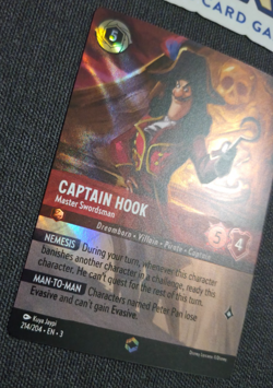 Disney Lorcana Into Inklands Enchanted Captain Hook Master Swordsman EN NM Rare - Image 4