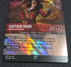 Disney Lorcana Into Inklands Enchanted Captain Hook Master Swordsman EN NM Rare - Image 5