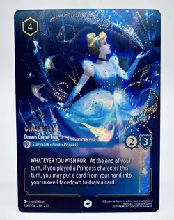 Disney Lorcana Whispers in the Well CINDERELLA Dream Come True ENCHANTED 236/204 - Image 3