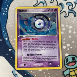 Unown D/28 Holo Rare EX Unseen Forces Pokemon Card Vintage 2005 NM - Image 1