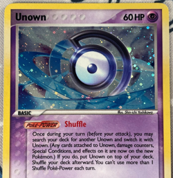Unown D/28 Holo Rare EX Unseen Forces Pokemon Card Vintage 2005 NM - Image 2
