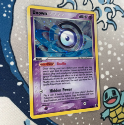 Unown D/28 Holo Rare EX Unseen Forces Pokemon Card Vintage 2005 NM - Image 3