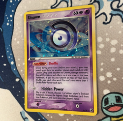 Unown D/28 Holo Rare EX Unseen Forces Pokemon Card Vintage 2005 NM - Image 4