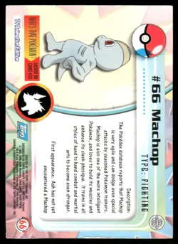 Pokemon Cards Machop #66 Topps HOLO Trading Cards Series 1 Holo NM - Image 2