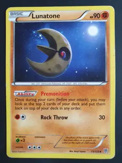 Lunatone 73/135 - Plasma Storm Set - Pokemon Card - Moderately Played - Image 1