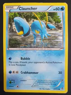 Clauncher 23/111 - XY Furious Fists Set - Pokemon Card - Moderately Played - Image 1