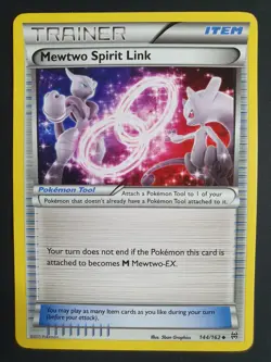 Mewtwo Spirit Link 144/162 Trainer - Breakthrough Set - Pokemon Card - LP - Image 1