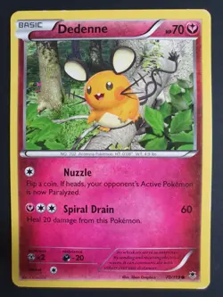 Dedenne 70/119 - XY Phantom Forces Set - Pokemon Card - Moderately Played - Image 1
