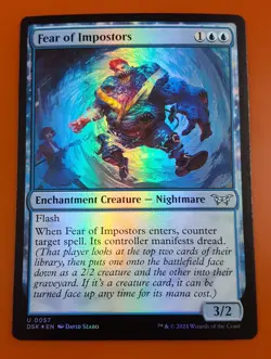 1x Fear of Impostors | FOIL | Duskmourn: House of Horror | MTG Magic Cards - Image 1