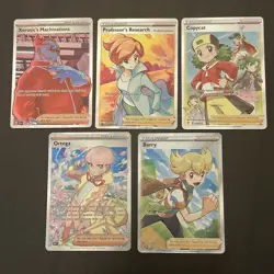 Pokemon 5 Card Lot - Full Art Trainer Ultra Rares And Promo - Image 1