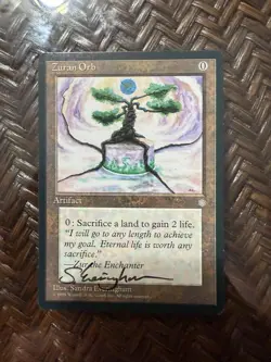 Mtg. Zuran Orb. Ice Age. Played. Signed. - Image 1