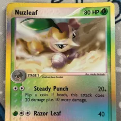 Nuzleaf 48/100 Reverse Holo EX Sandstorm Pokemon Card Vintage 2003 NM - Image 2