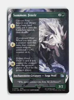 Summon: Fenrir (Borderless) 372 FINAL FANTASY MTG NM - Image 1